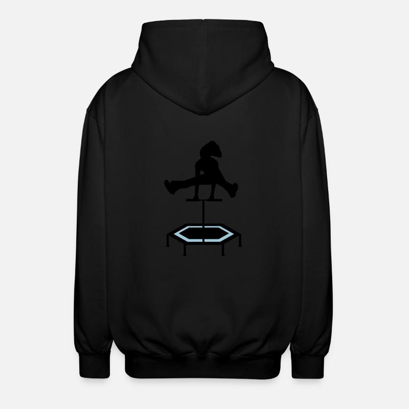 trampoline sauteuse cadeau saut sautant - Veste à capuche unisexe - noir
