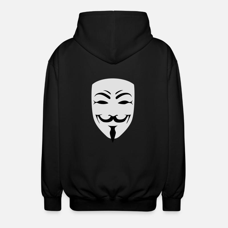 anonymous masque hacker - Veste à capuche unisexe - noir