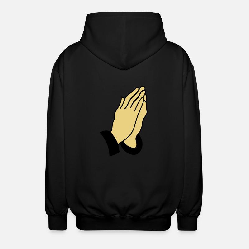 praying_hands_002 - Unisex Kapuzenjacke - Schwarz
