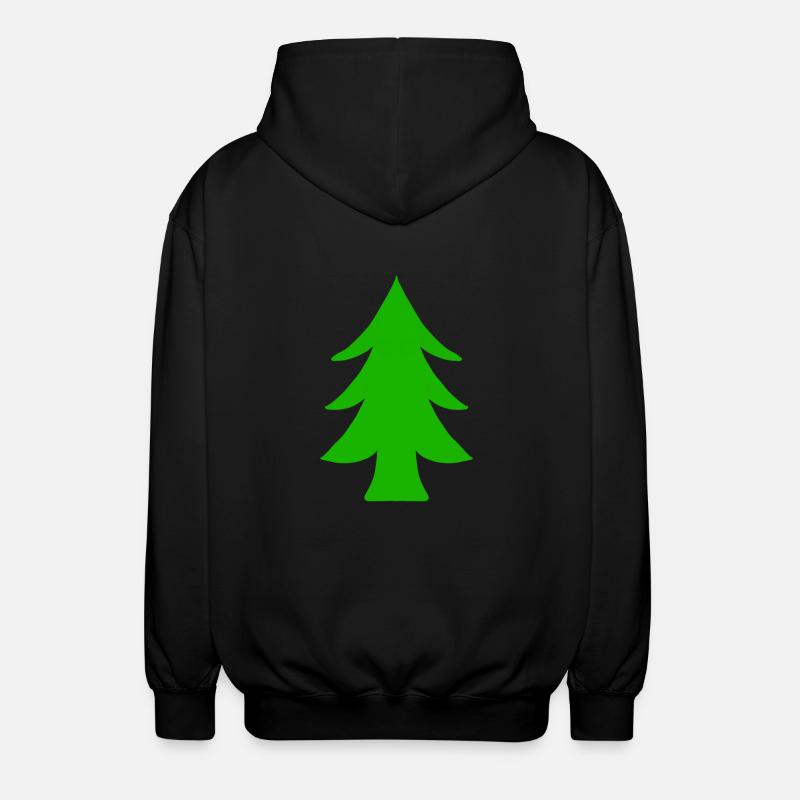Fir tree - Unisex Hooded Jacket - black