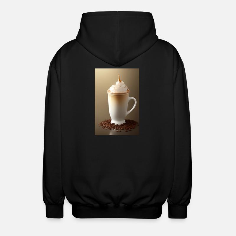Café, grains de café - Veste à capuche unisexe - noir