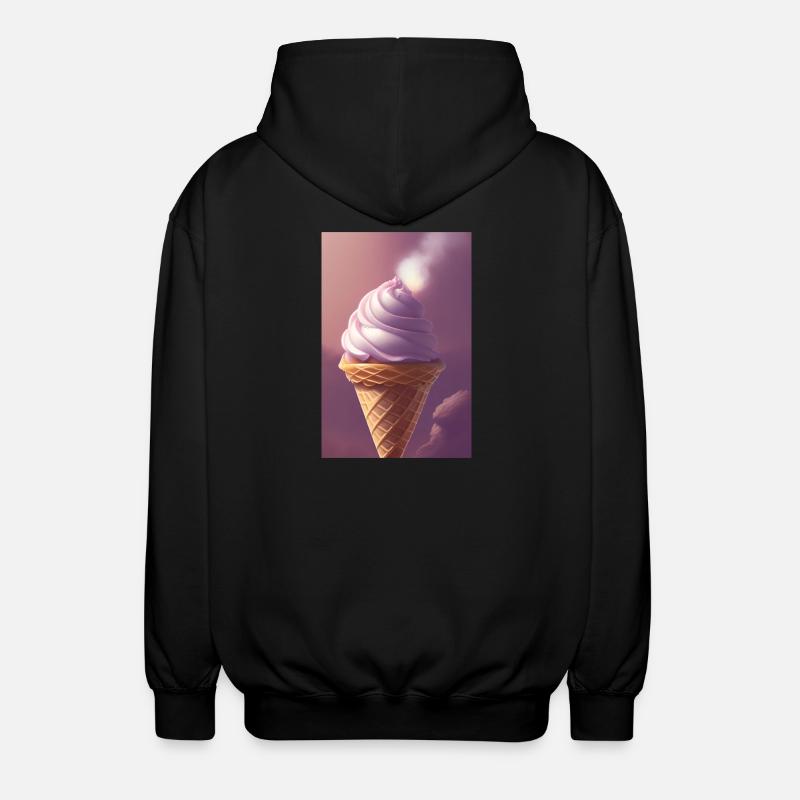 Eiscreme - Unisex Kapuzenjacke - Schwarz