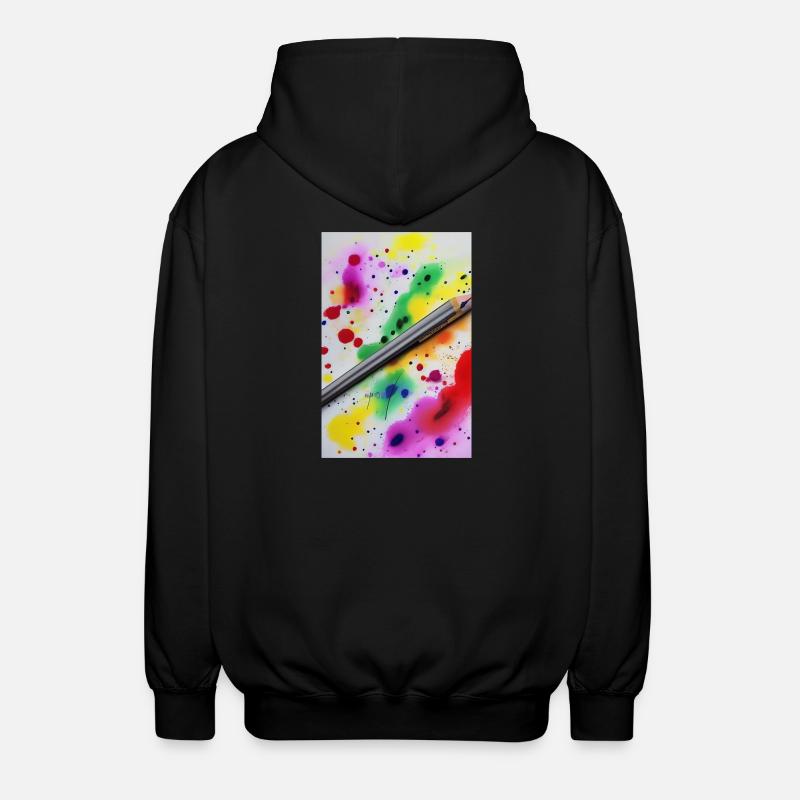 Farbspritzer - Unisex Kapuzenjacke - Schwarz
