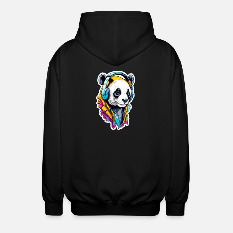 Panda - Veste à capuche unisexe - noir