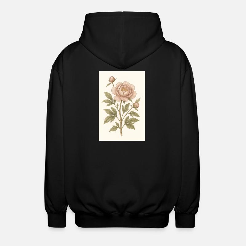 Une fleur classique - Veste à capuche unisexe - noir