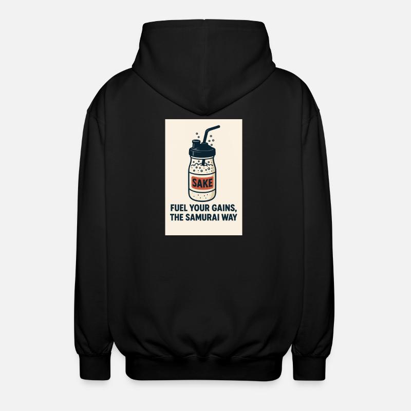 Saké et Gains Style Samurai - Veste à capuche unisexe - noir