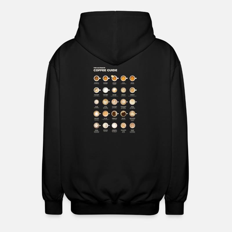 Tableau ultime du café espresso - Veste à capuche unisexe - noir
