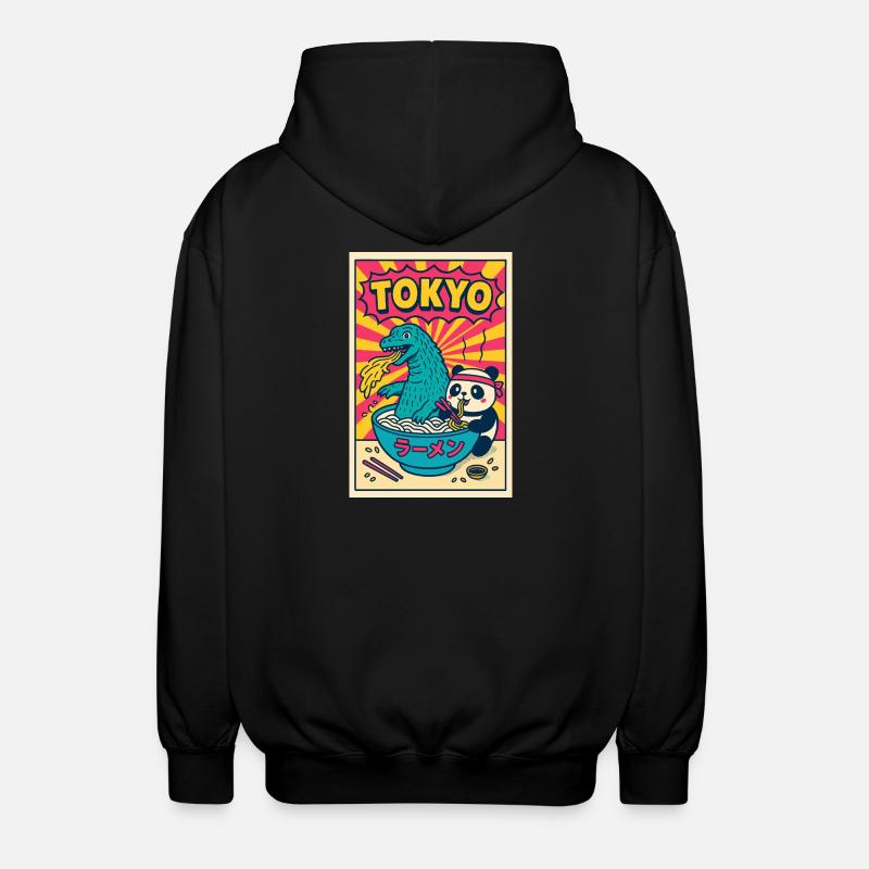 Tokyo Ramen Panda et Dragon - Veste à capuche unisexe - noir