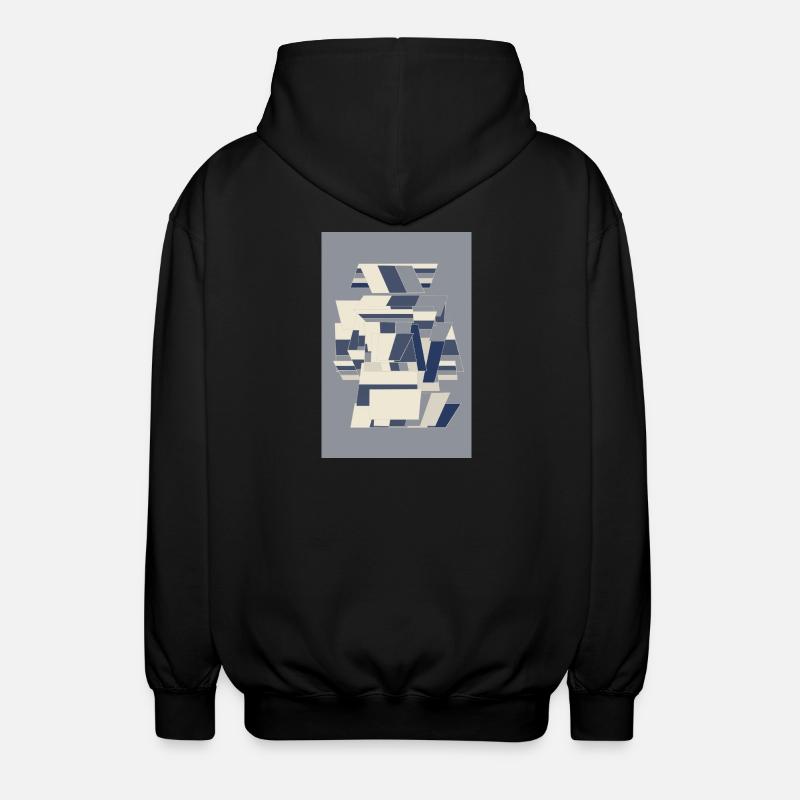 Robot guerrier bleu - Veste à capuche unisexe - noir