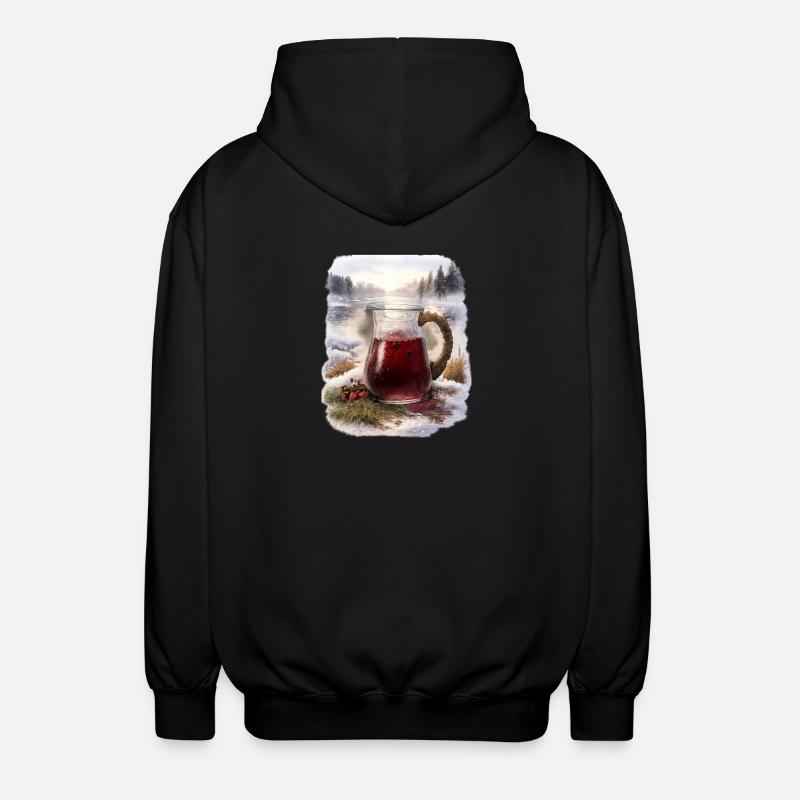 Winter Mors Karaffe - Unisex Kapuzenjacke - Schwarz