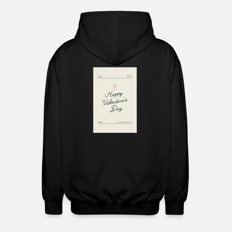 Bonne Saint-Valentin, mon amour - Veste à capuche unisexe - noir
