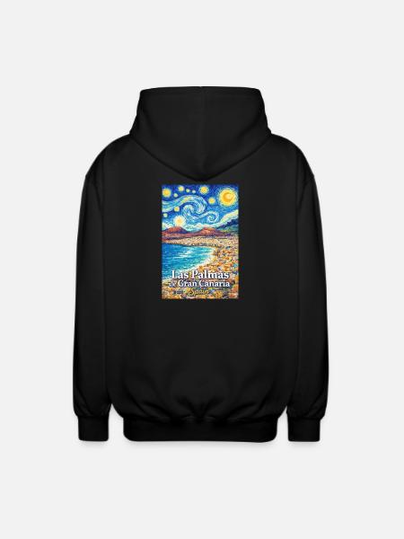 Las Palmas de Gran Canaria Spain - Unisex Hooded Jacket - black