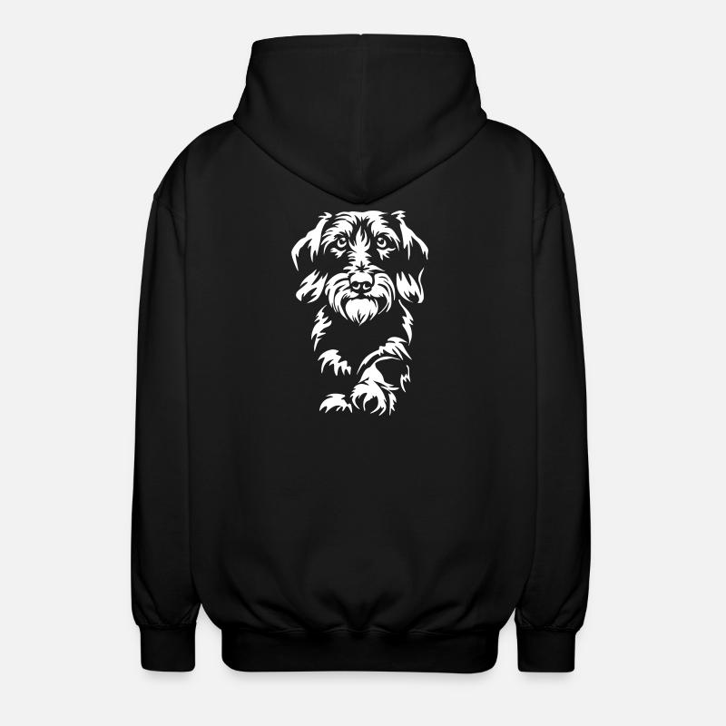 Dachshund "Black Edition" - Unisex Hooded Jacket - black