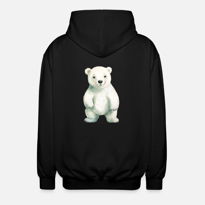 Eisbär Eisbär Klassenmaskottchen - Unisex Kapuzenjacke - Schwarz