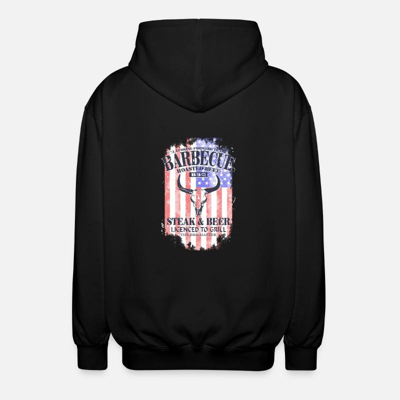 Barbecue - BBQ - USA Buffalo - Veste à capuche unisexe - noir