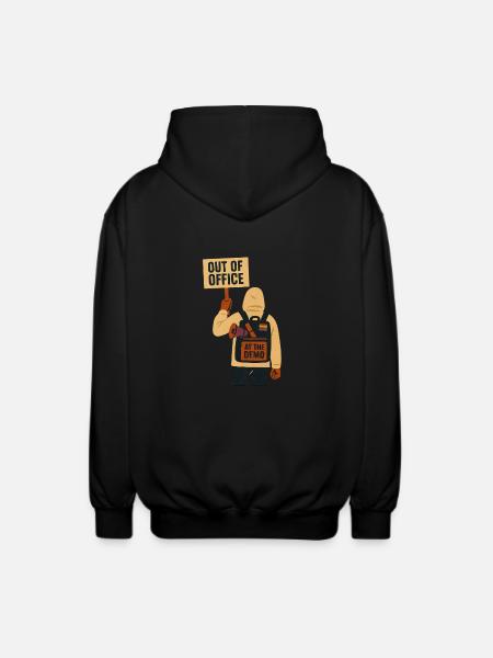 Out of Office, auf der Demo. - Unisex Kapuzenjacke - Schwarz