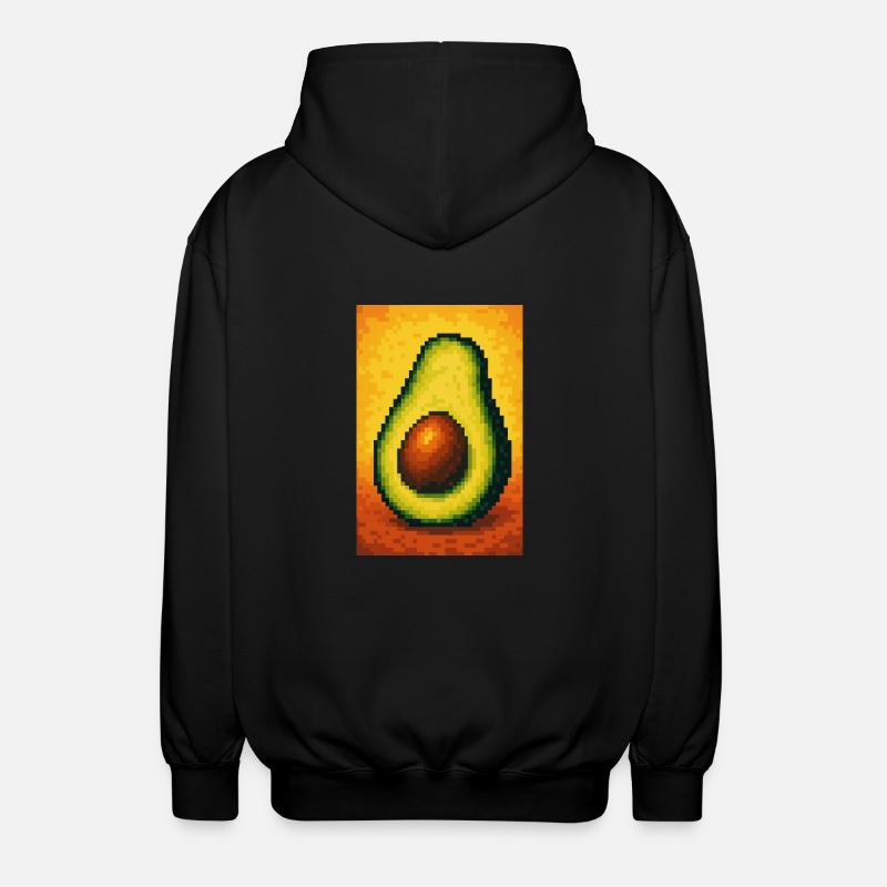 Pixel Avocado Pop - Veste à capuche unisexe - noir