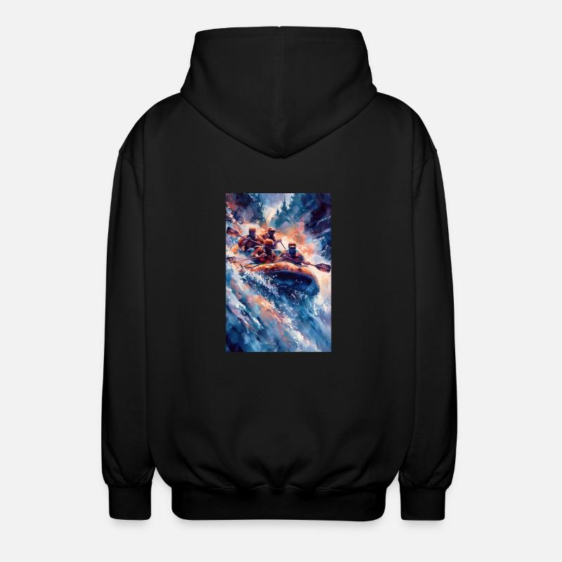 Team Rush Through Wild Rapids - Unisex Hooded Jacket - black