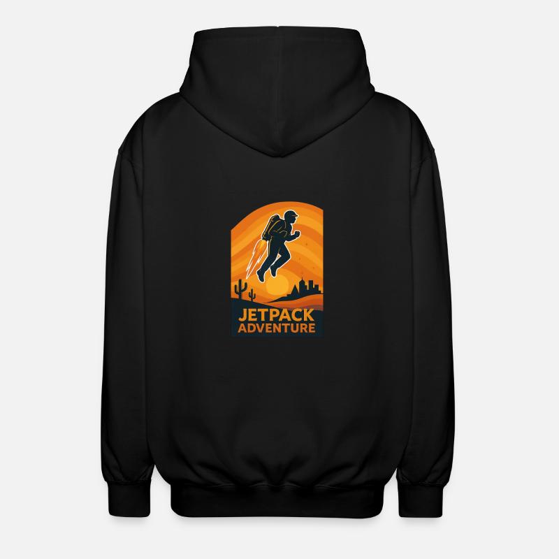 Aventure en jetpack - Veste à capuche unisexe - noir