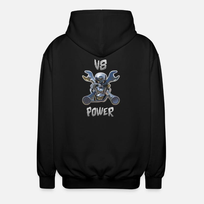 Engine V8 Power - Unisex Hooded Jacket - black
