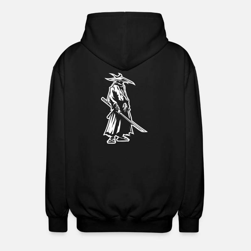 Mystischer Samurai mit Katana - Unisex Kapuzenjacke - Schwarz