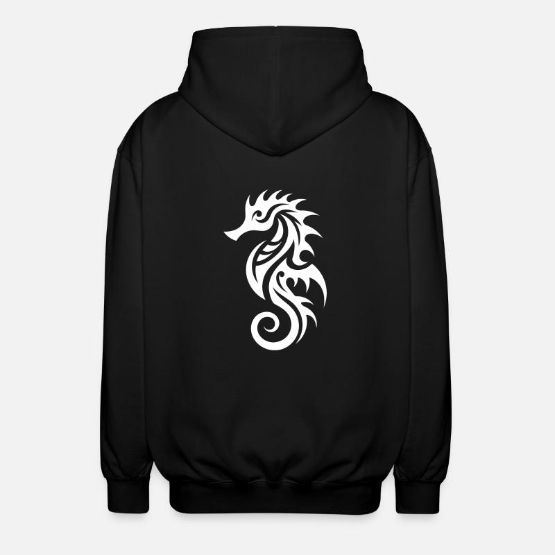 Déguisement d’hippocampe de tatouage - Veste à capuche unisexe - noir