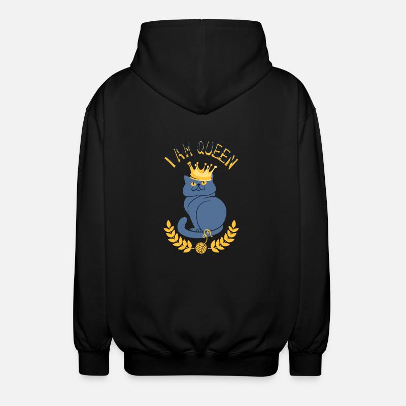 Katze - Unisex Kapuzenjacke - Schwarz