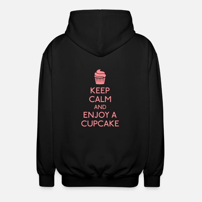 Keep Calm Cupcake - Veste à capuche unisexe - noir