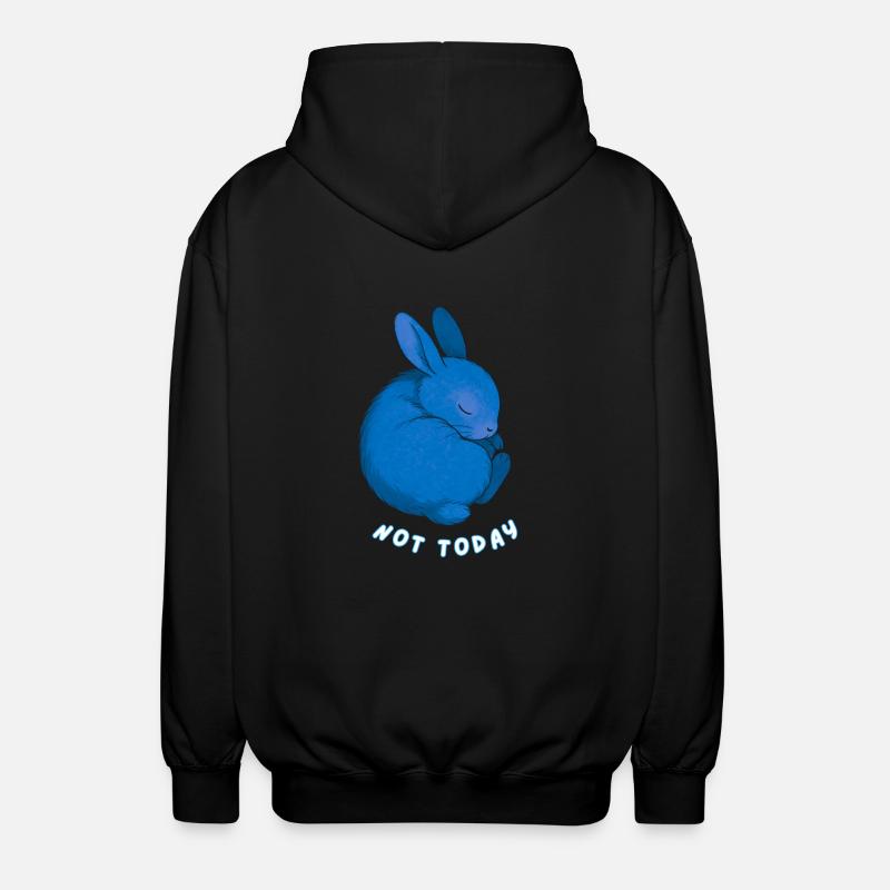 Rabbit - Nicht heute - Unisex Kapuzenjacke - Schwarz