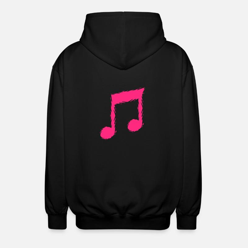 Musiknote Musik Design Sänger - Unisex Kapuzenjacke - Schwarz