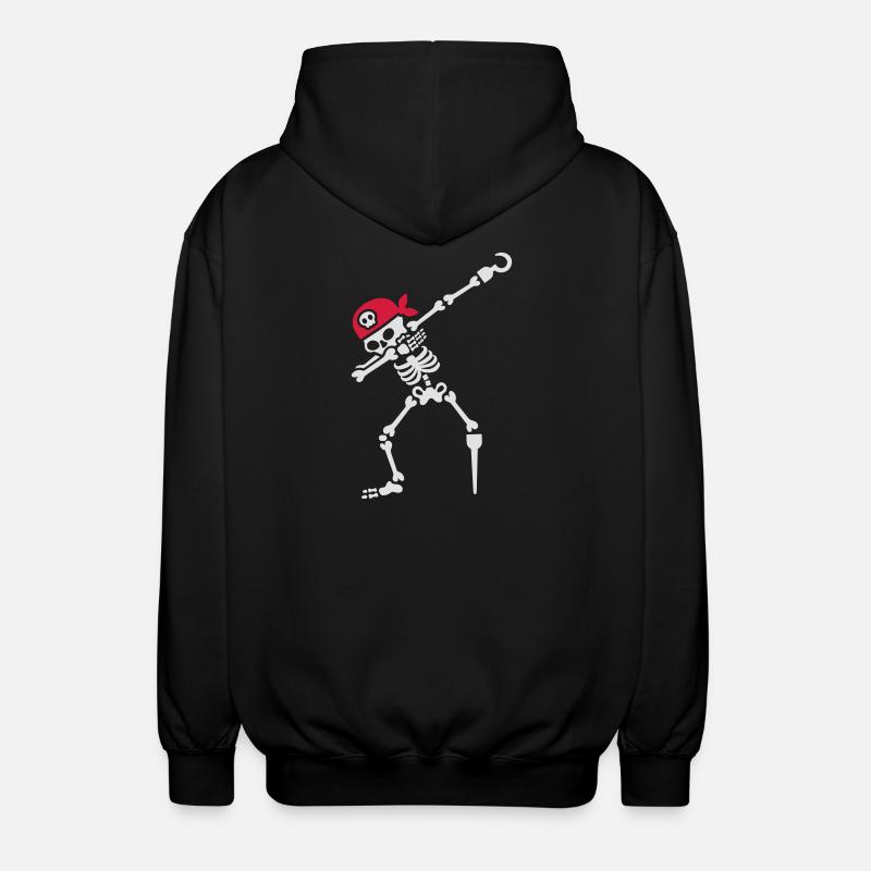 Dab / dabbing skeleton pirate - Veste à capuche unisexe - noir