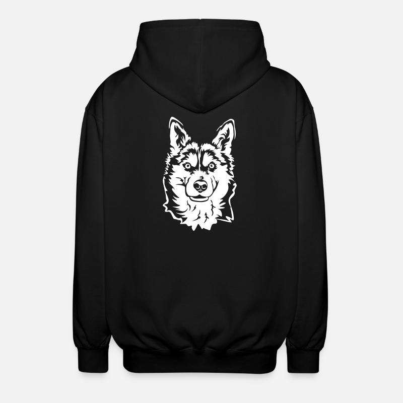 Husky Head "Black Edition" - Unisex Hooded Jacket - black