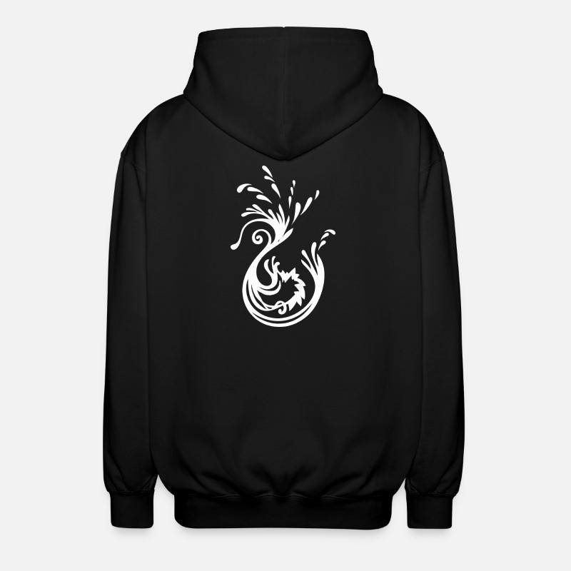 Schwan - Unisex Kapuzenjacke - Schwarz