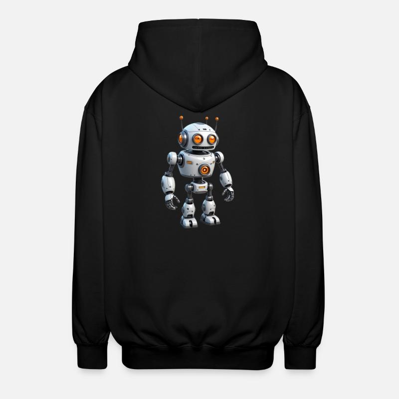Robot de dessin animé - Veste à capuche unisexe - noir