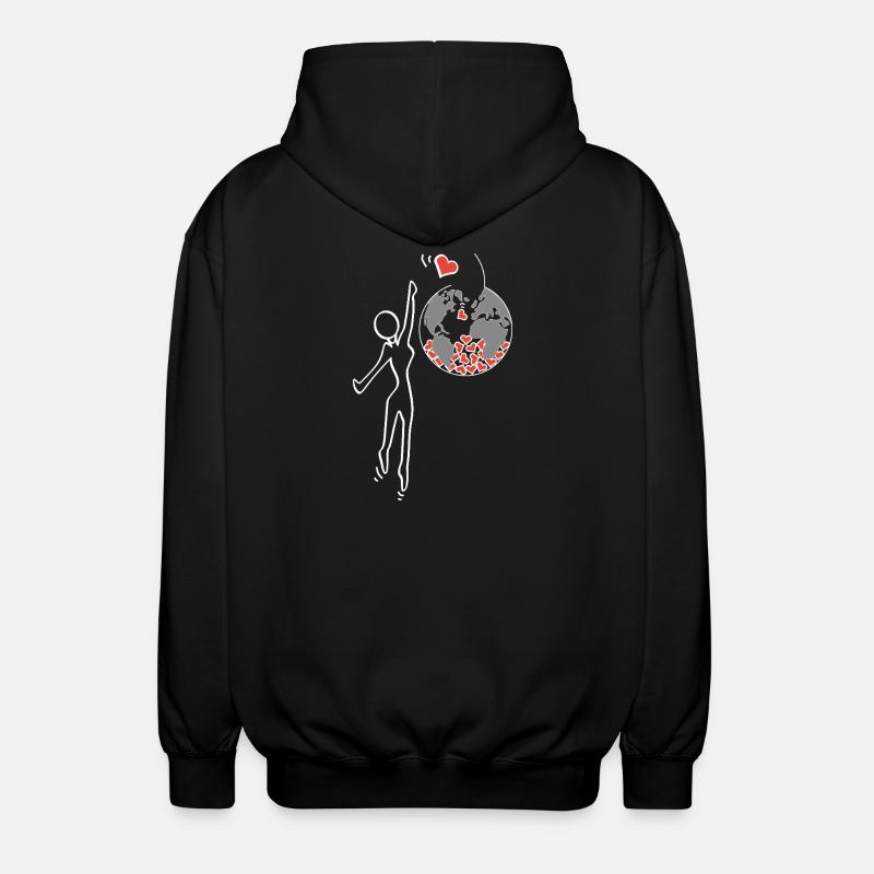 Gib Liebe - Unisex Kapuzenjacke - Schwarz