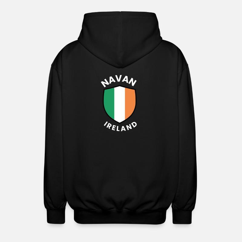 Navaner Schild von Irland - Unisex Kapuzenjacke - Schwarz