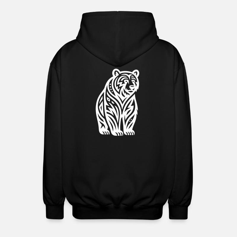 Just a White Bear #2 / JustN-imal - Unisex Kapuzenjacke - Schwarz