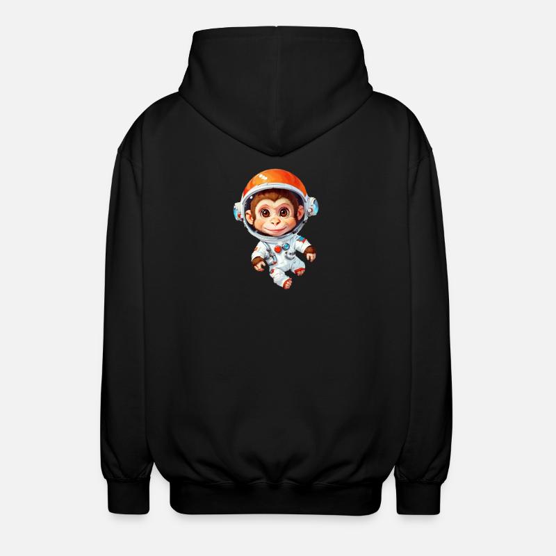 Space Monkey - Unisex Hooded Jacket - black