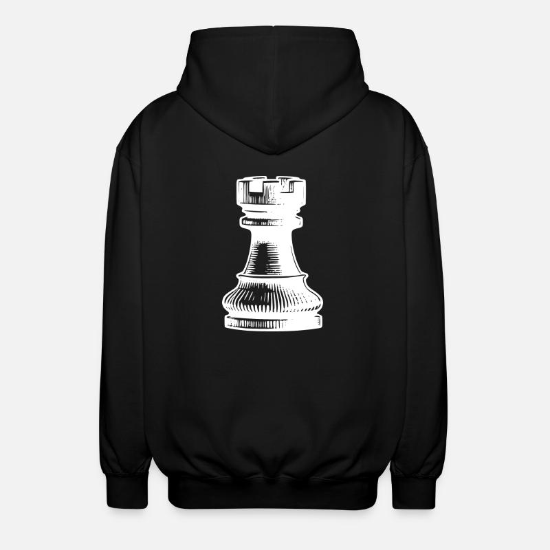 Jeu d’échecs Chess Figure Tower - Veste à capuche unisexe - noir