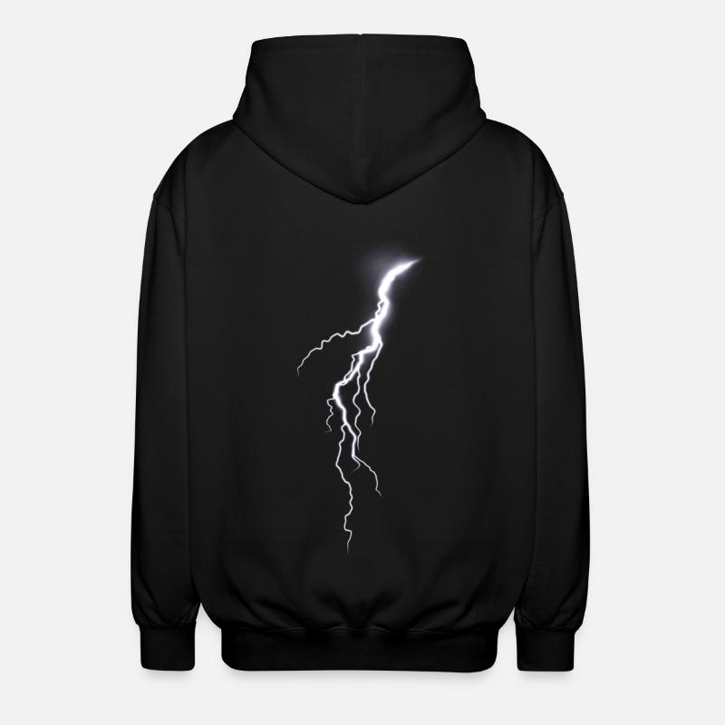 Lightning Bolt Flash - Unisex Hooded Jacket - black
