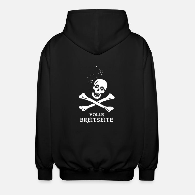 ~ Volle Breitseite ~ - Unisex Kapuzenjacke - Schwarz
