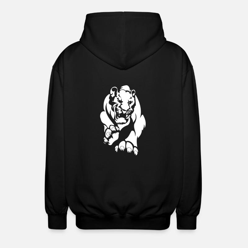 lion seul oeil - Veste à capuche unisexe - noir