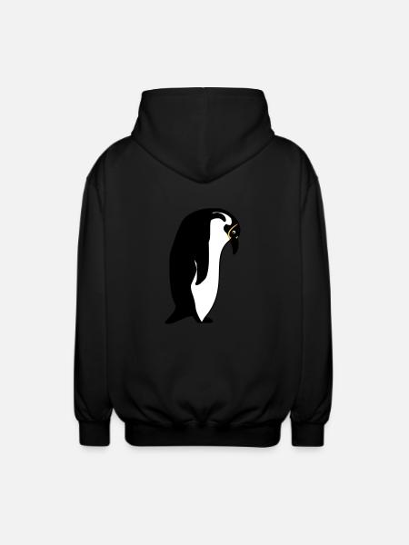 penguin - Unisex Hooded Jacket - black