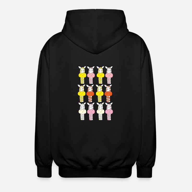 zebra muster - Unisex Kapuzenjacke - Schwarz
