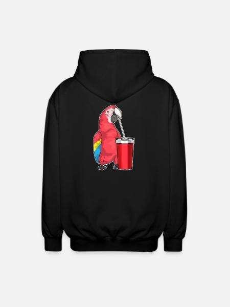 Parrot Mug to go - Unisex Hooded Jacket - black