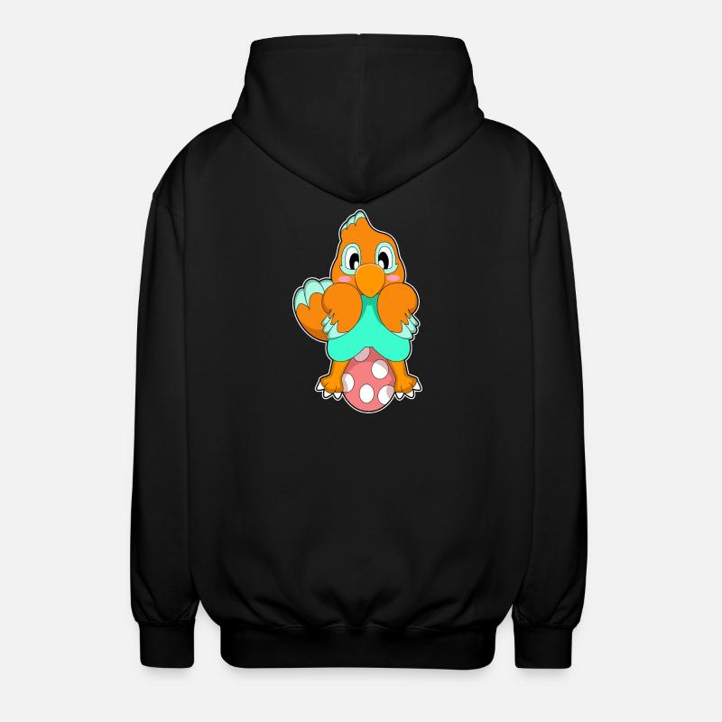 Papagei Ei - Unisex Kapuzenjacke - Schwarz