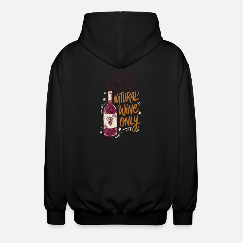 Natural Wine Only - Unisex Hooded Jacket - black