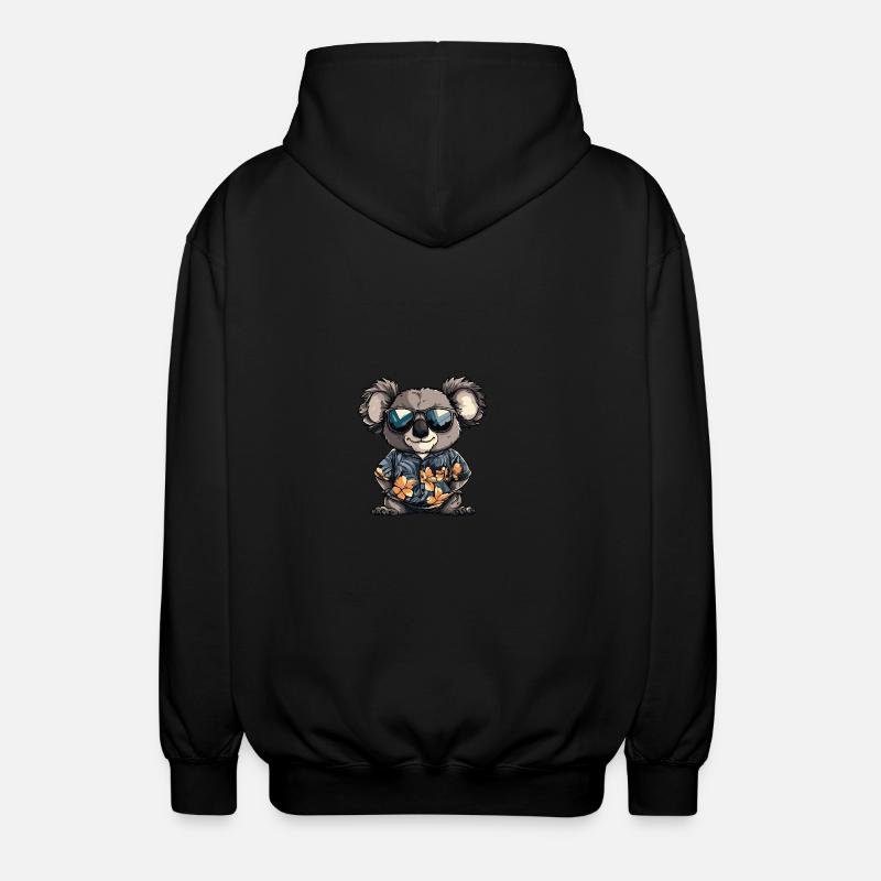 Koala Comic Cool Summer - Unisex Hooded Jacket - black