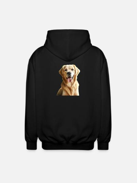 Un Golden Retriever heureux - Veste à capuche unisexe - noir