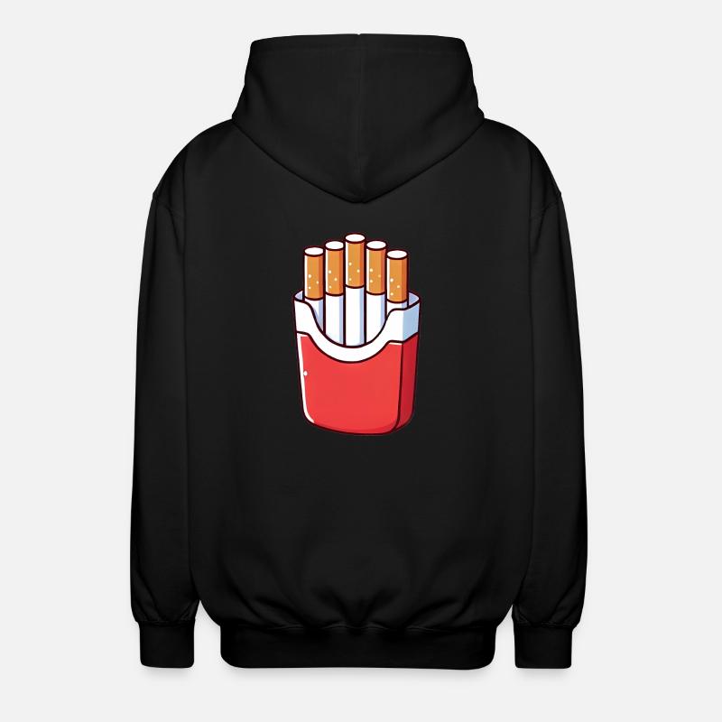 Frites de Doom Cigarette Illustration - Veste à capuche unisexe - noir